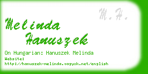 melinda hanuszek business card